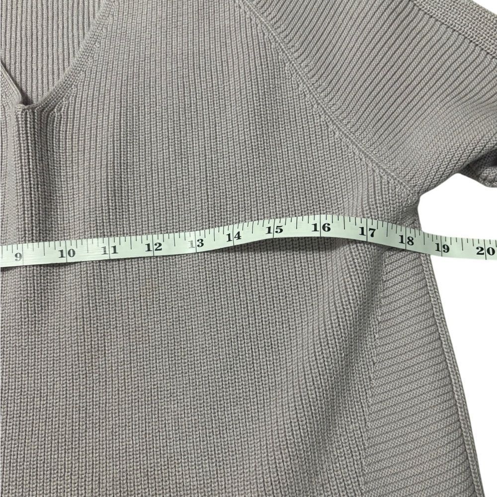 Athleta Hanover Sweater Womens XS Purple V Neck Merino Wool Blend Ribbed - Picture 5 of 9